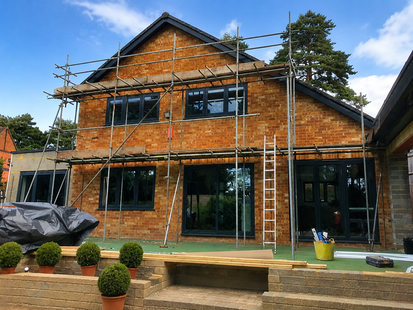 Interior stripped back to structure during renovation