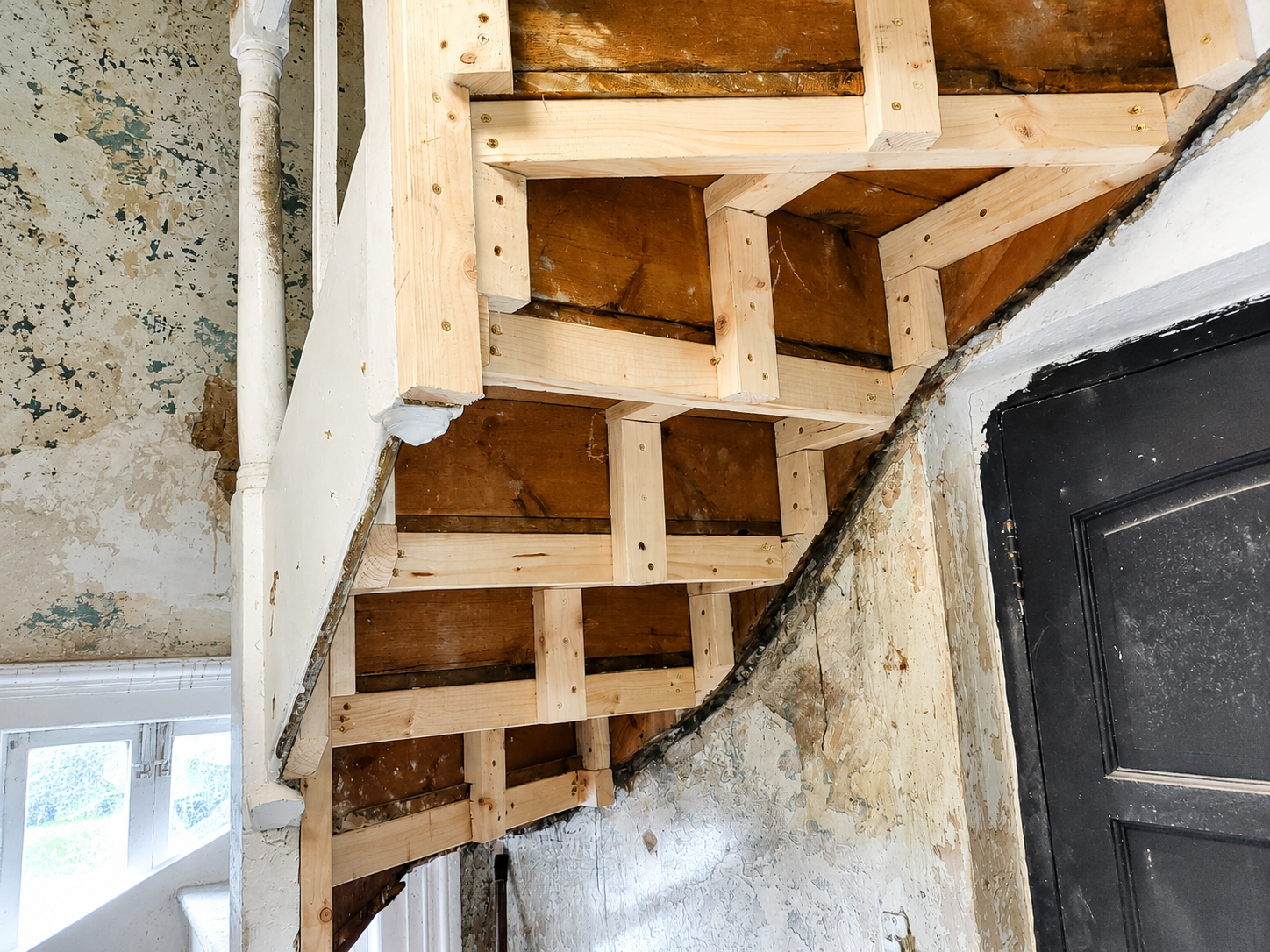 Newly built staircase structure