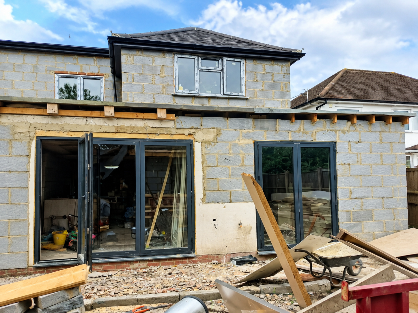 Completed garden building exterior