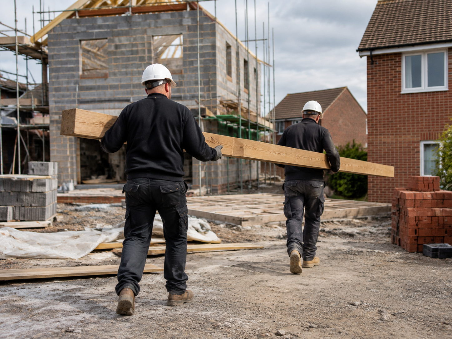 The Gae Construction team working on site